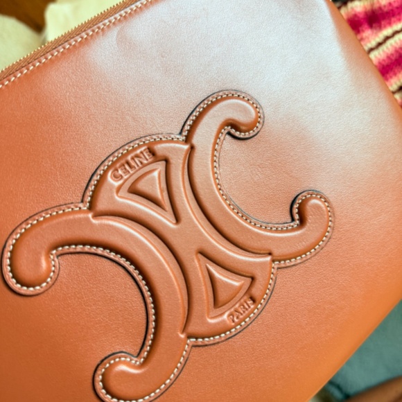 Celine Cuir Triomphe Small Pouch with Strap – Smooth Calfskin - NEW FROM PARIS - Picture 8 of 11